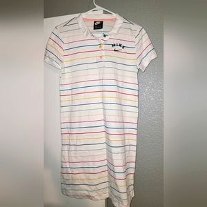 Never worn NIKE rainbow striped dress.